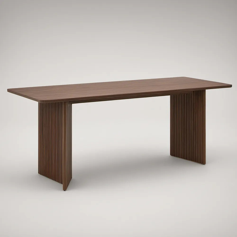 Mesa Retangular em MDF Castanho Nogueira 160 x 80 x 75 cm